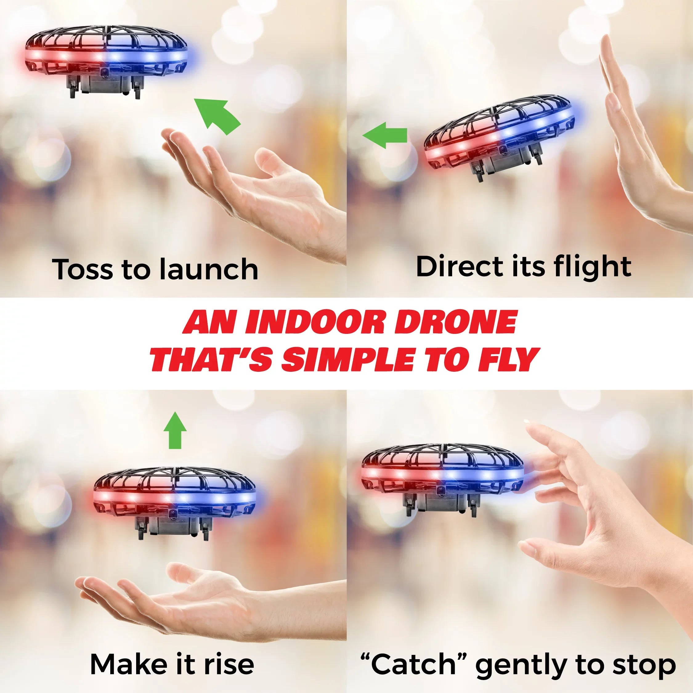 Ball Flying for Mini Toy UFO Drone Mini Drone Lights Indoor Hover and Girls Scoot LED Controlled Aerial with Boys Kids | Hand Force1