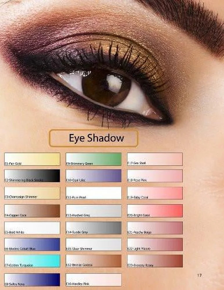 Airbrush &amp; Green, Fair E9shimmery Gold Eyeshadow Copper Fl. s-E1 of Cocoa, Bottles Fair Oz. Set E4Copper (3) Green, of Cocoa, Shimmery Air Three liquid-based Glam 0.25 Gold