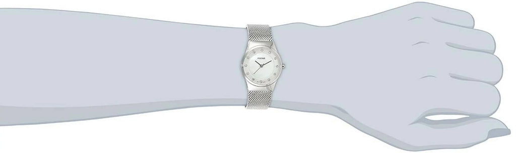 Easy Bracelet Women's Dial Watch design Swarovski Crystal Mesh MOP PH8053 Steel