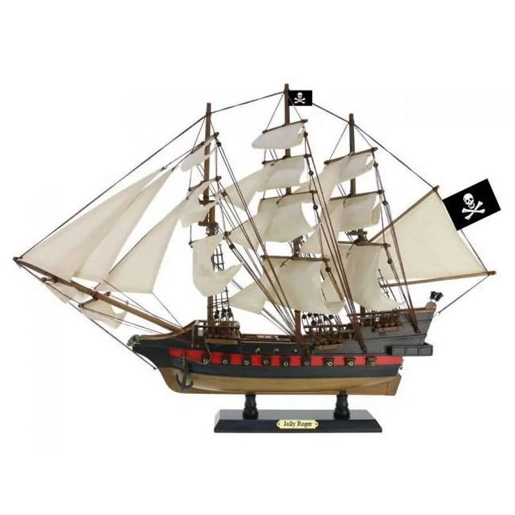 Captain Ships Model Peter from Pirate Model Roger 20 Pan Jolly Hooks in. Handcrafted White Sails Ship Wooden