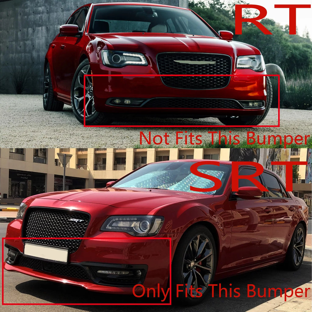 Bumper Sedan Matte Front Chrysler NINTE Lower 300 2015-2022 Black Lip for SRT