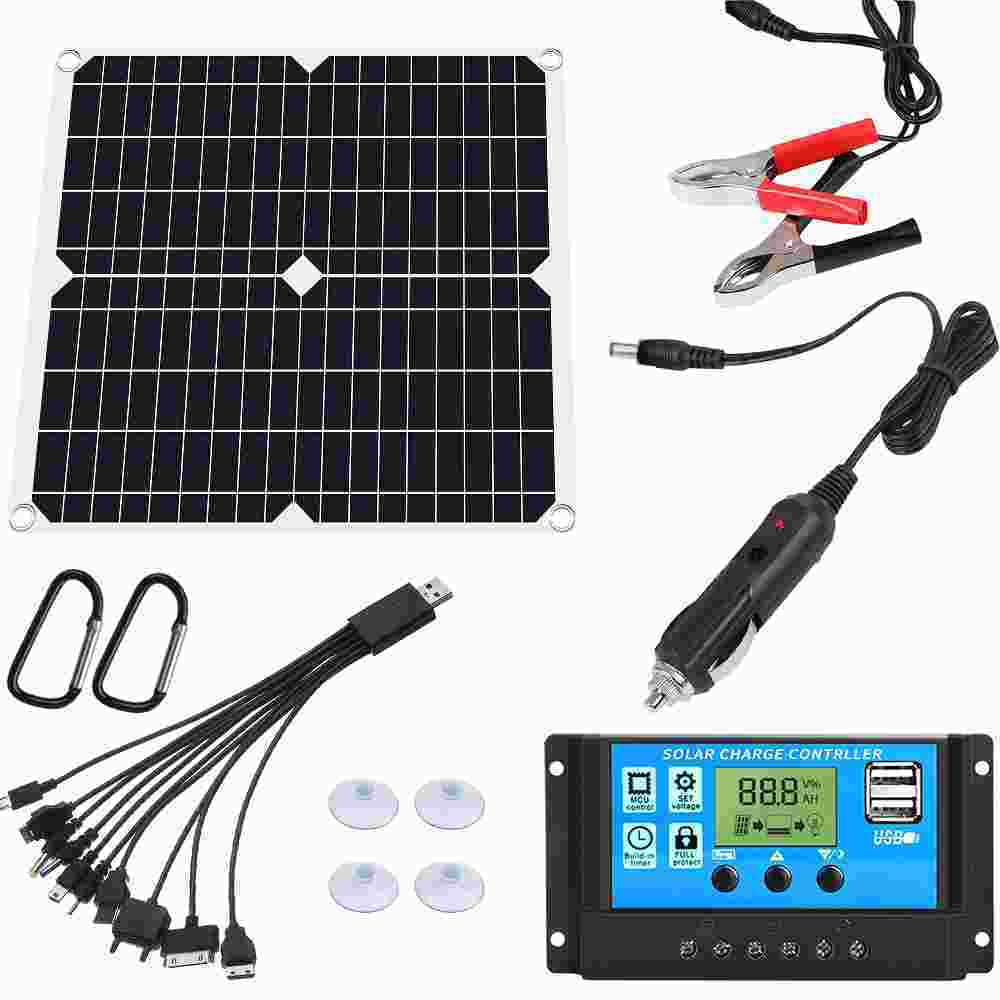 kit with solar light emergency solar exterior MDHAND car 200W charger controller source home camping charge panel