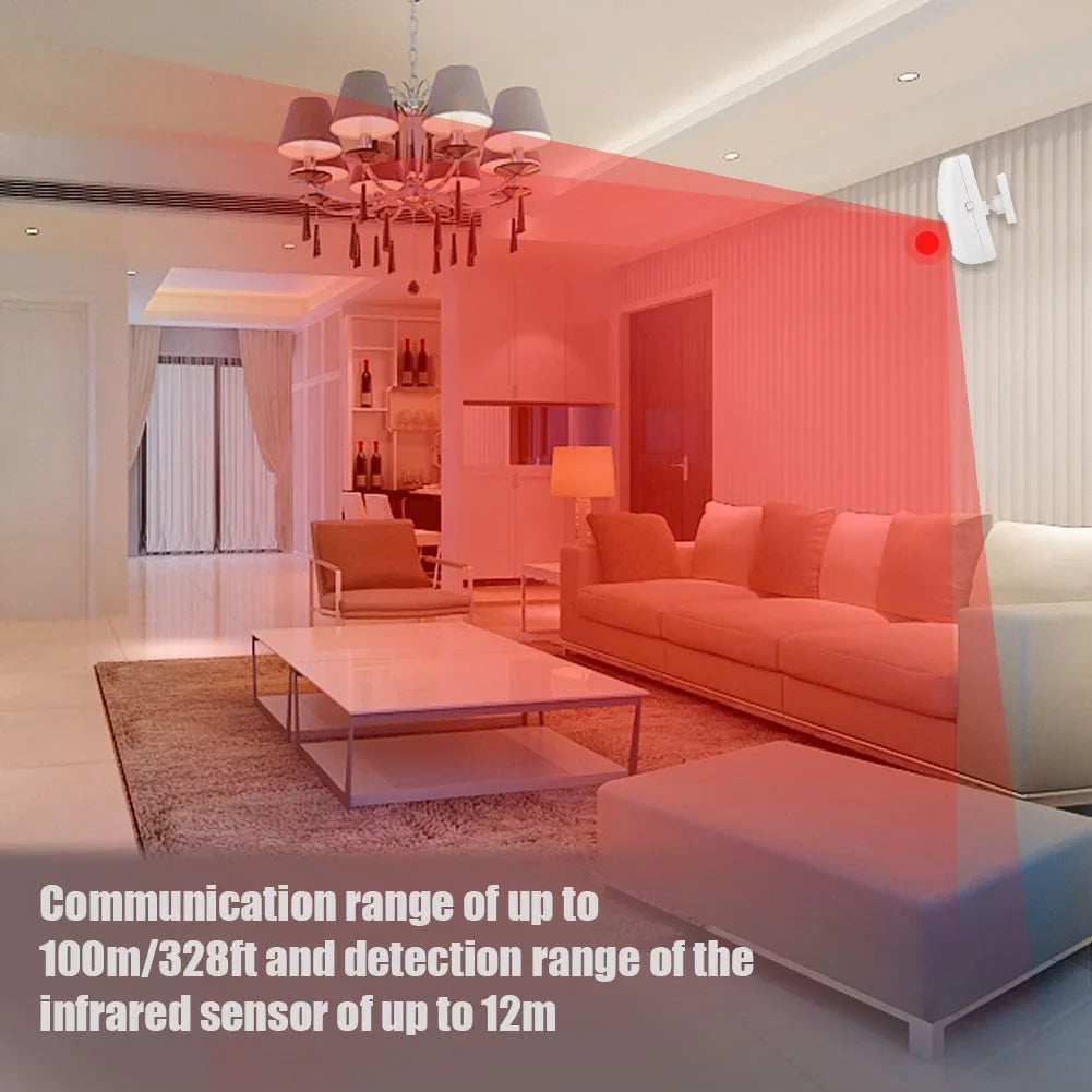 Motion Sensor, PIR Passive Emoshayoga Detector 433MHz Smart Home Motion for Senso Wireless Wireless Business Infrared