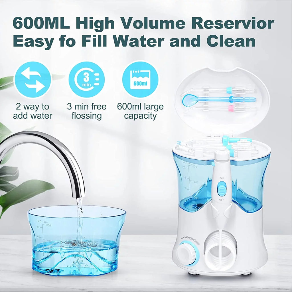 Cleaner liquid Adjustable 7 Multifunctional Teeth for Flosser Pressure Homgeek Dental liquid 10 Braces Tips White Teeth with