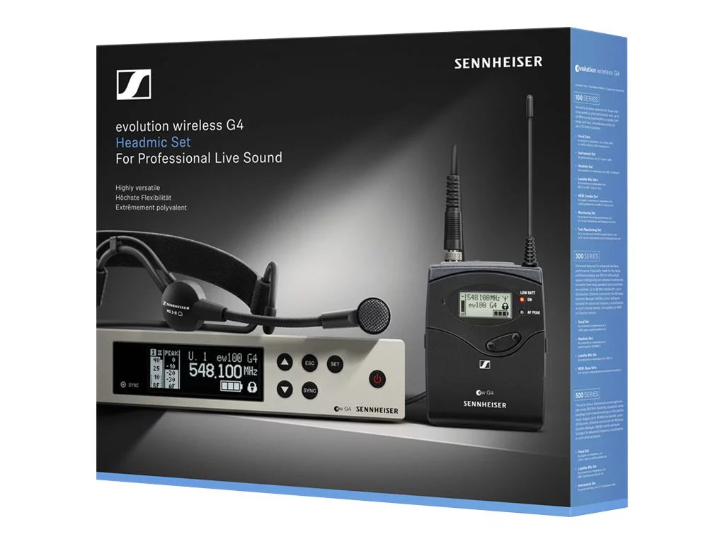 Sennheiser - A1 Sennheiser Headset Wireless EW 100 Band System Microphone Pro Cardioid 100-ME3 (470-516Mhz), G4-ME3-A1 Audio
