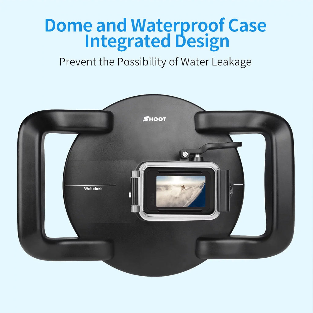 Port,Camera Case Eryue Dome 180° Mashem Handle Camera Waterproof Case Case Handle Port 180° 9 10 Dual Port 45m 45m Wide Camera Waterproof Dual Port Camera Ive Case SHOOT 9