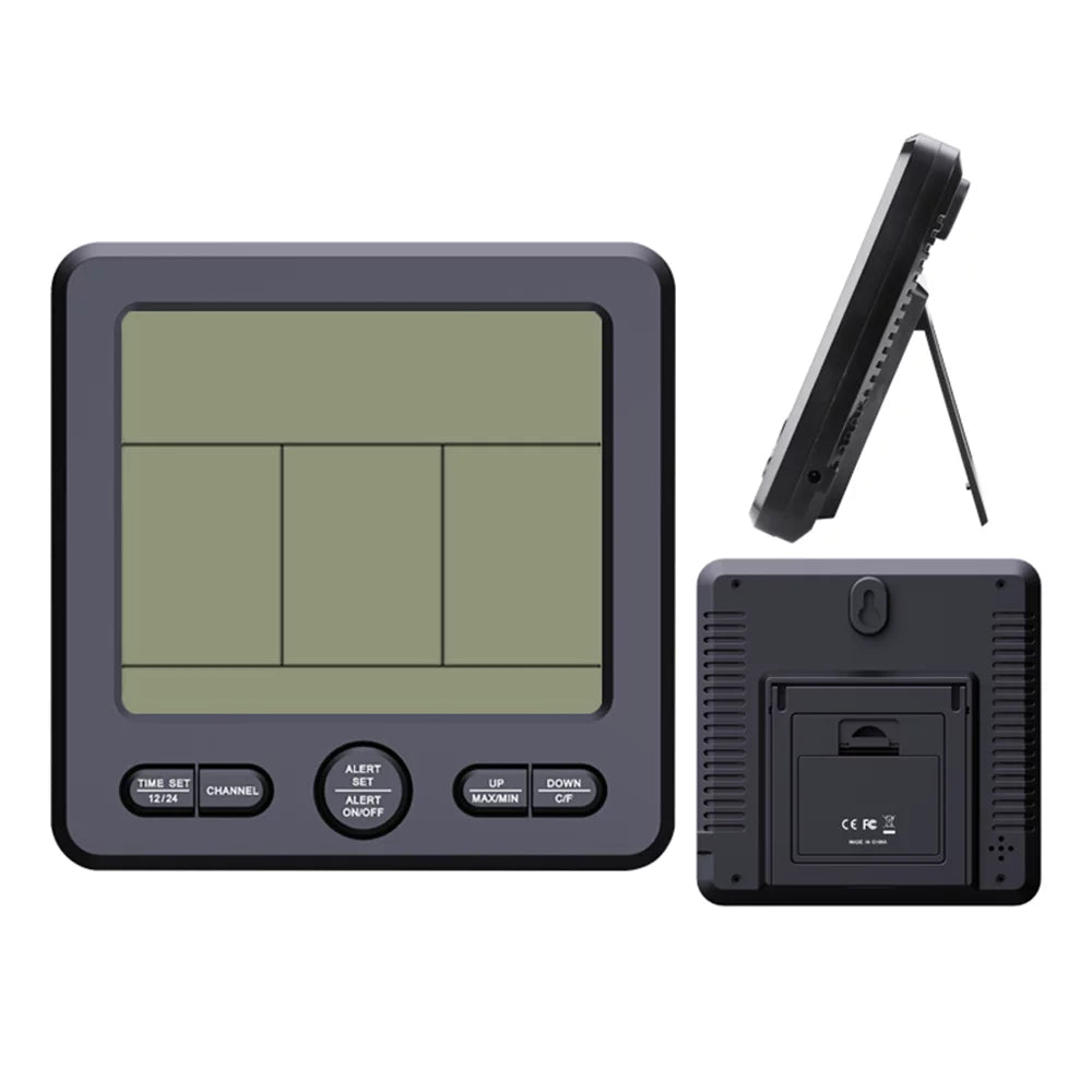 98ft/ Temperature Humidity with Monitor Wireless with & Thermohygrometer Remote exterior Transmitters Alarm Calibration climate Sensors for Indoor Offic Home Backlight Digital Stations 30m 3 3 Function