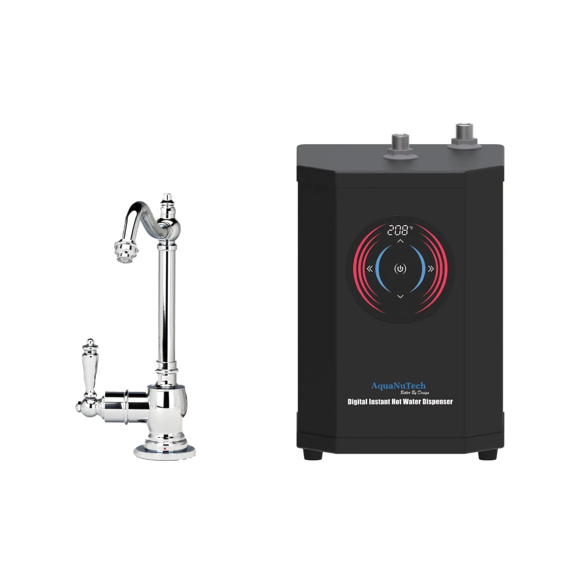 with AquaNuTech Hook AquaNuTech Chrome liquid Hot Only Traditional Filtration Spout Dispenser, Faucet