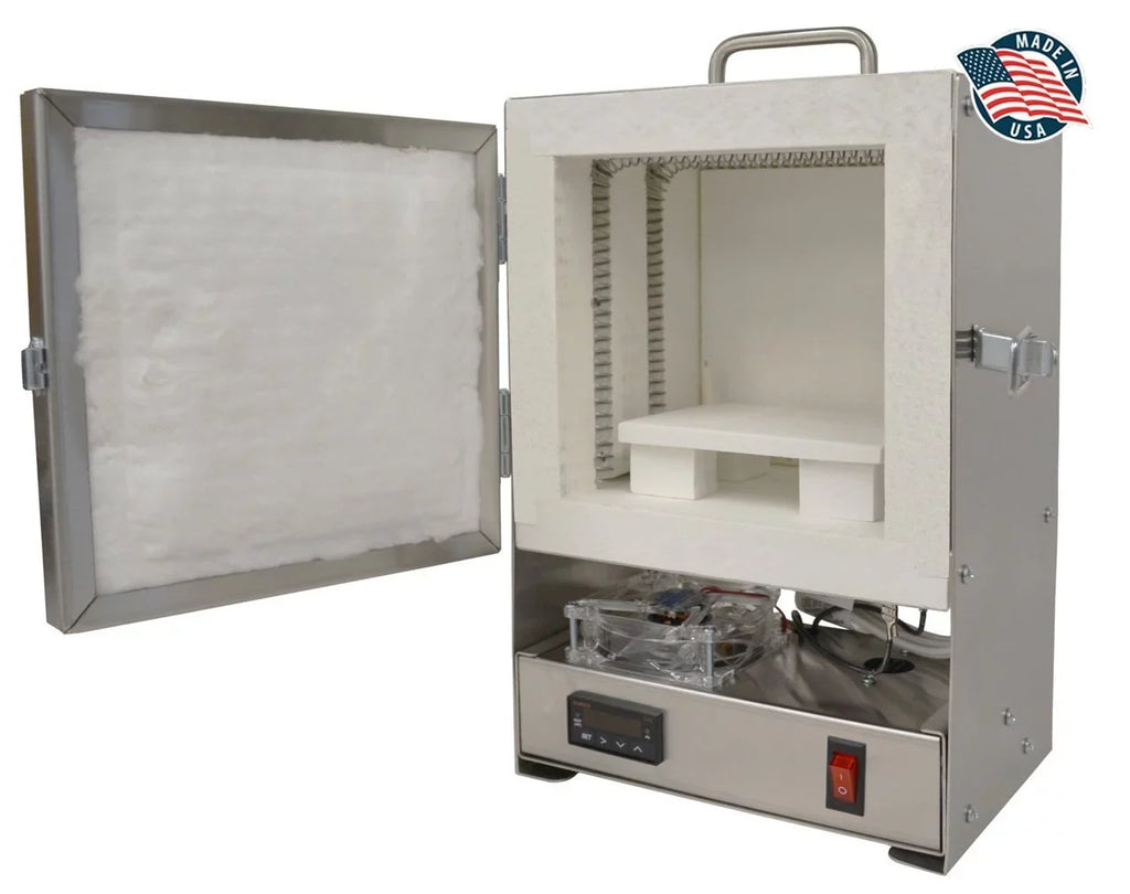 Kiln RapidFire Tabletop Clay Firing Making Enameling Pro-L Furnace Ceramic Stainless FUR-0056 Furnace Steel Metal - Electric Company Jewelry