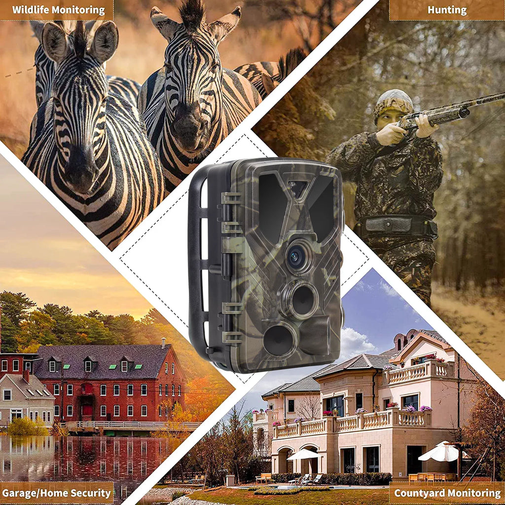 Monitor with Wildgame with Camera IR Wildlife TF HC-812A Monitors Hunting Hunting 36MP 4K Camera Night Trail Trail LED Waterproof Trail Card 32GB Vision SuntekCam