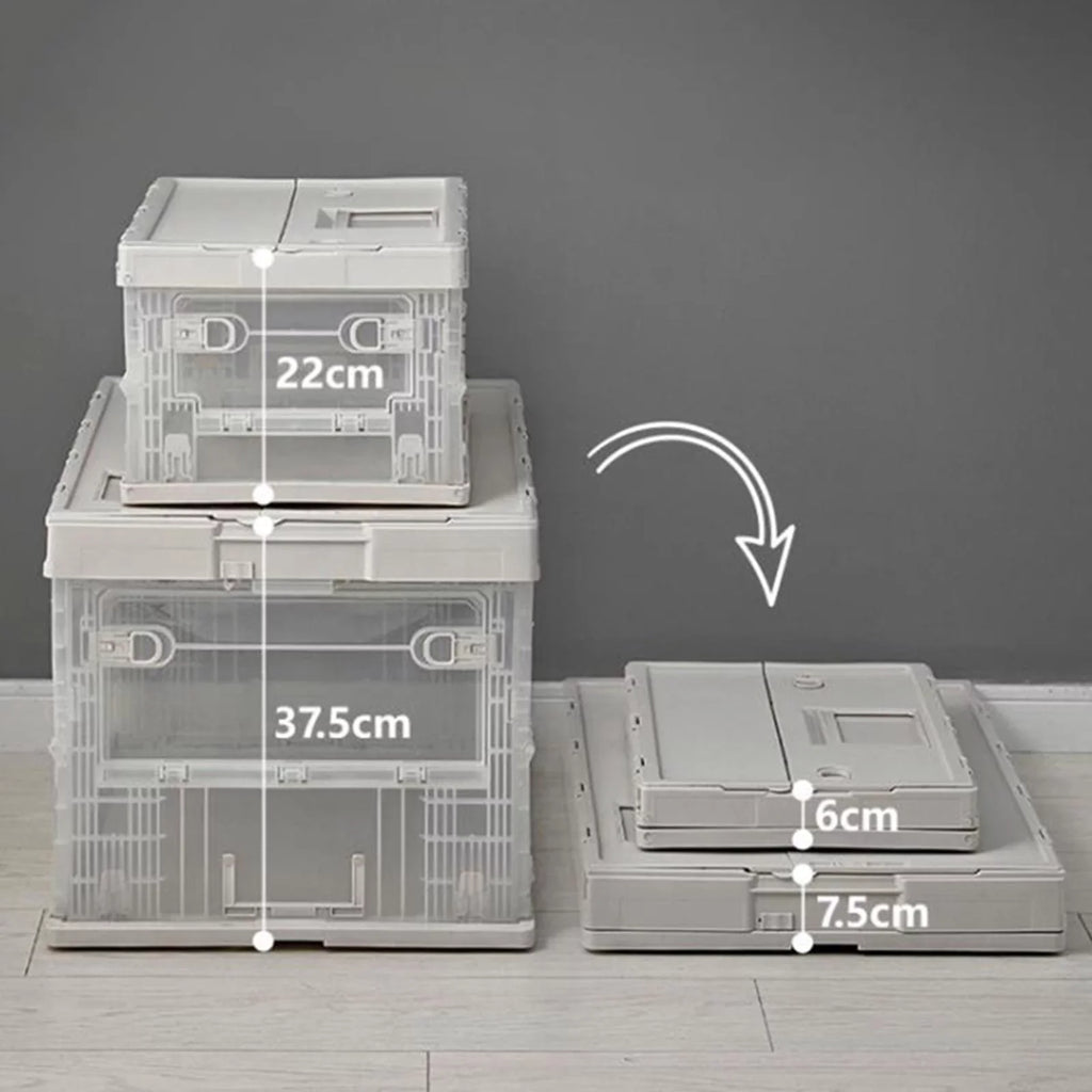 Storage Versatile Storage Containers Storage 41x29.5x22cm Box Trunk Gray Crate Collapsible Bins Organizers Green, Multifunctional