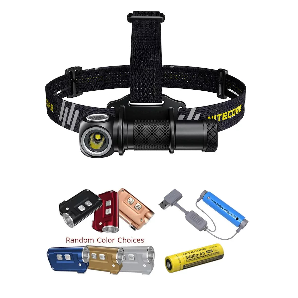 Keychain A1 (Random and White) Eco-Sensa UT32 1x Cool Dual Magnetic - Nitecore Color 1x Choices) (5700K, Battery, Bundle: Warm Headlamp Light Charger - NL1834 TINI (3000K, Emitter with White) Value