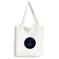 White Canvas Handbag Casual Mim Satchel Music Bag Dotted Tote Shopping Black