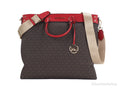 Flame Zip North Signature Michael Handbag Top Travel Kors Pvc Tote Large South
