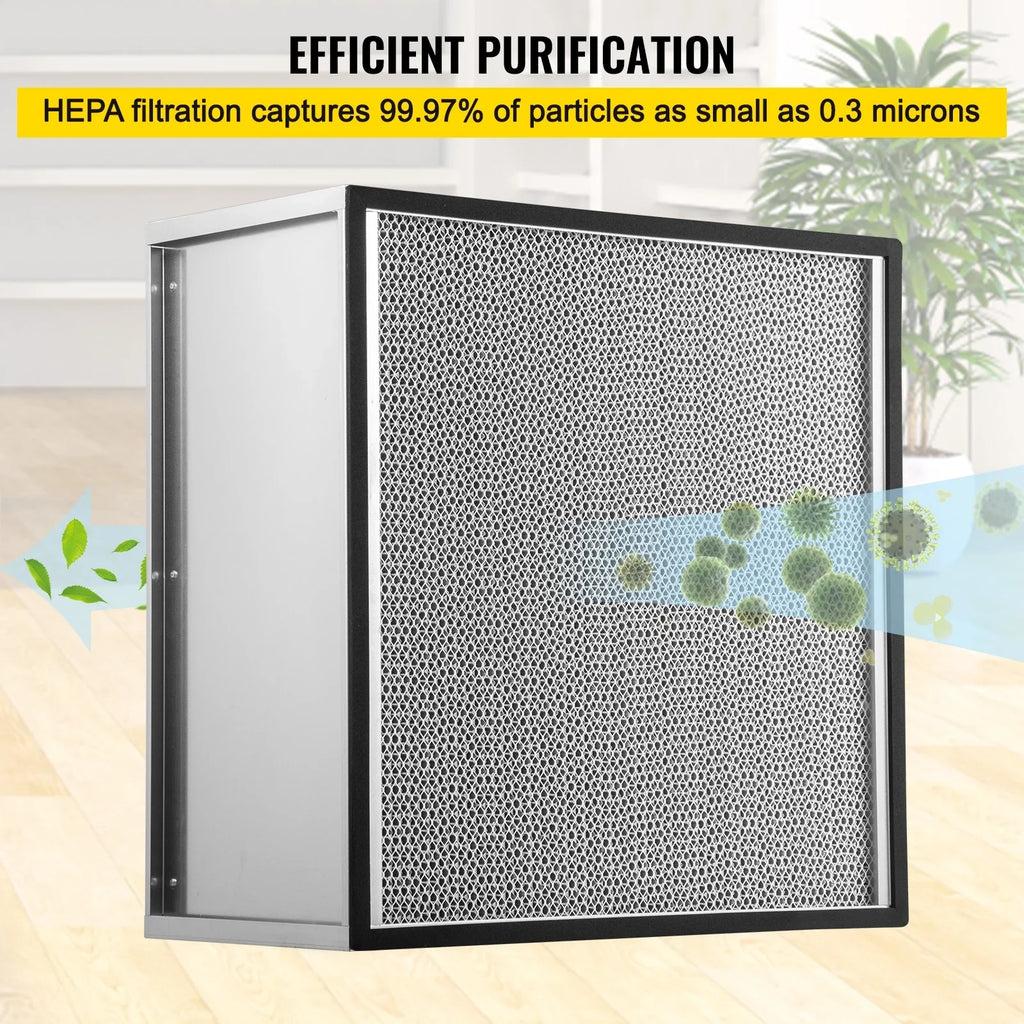 Filter, Standard with Air Filter Compatible Replacement Frame, Pleated Filter 99.97% Bentism Durable AC Replacement, HEPA Galvanized True Filter Air 24''x24''x11.5'' Filter,