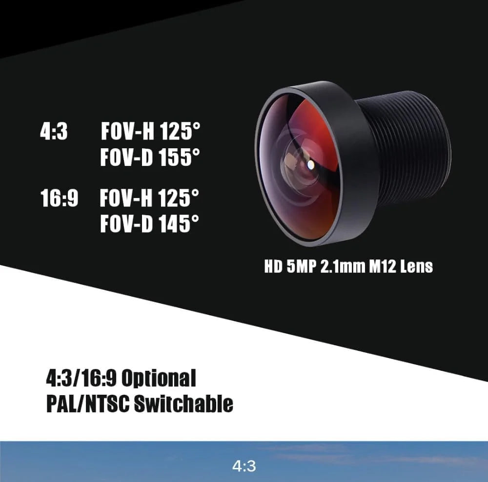 Natural Mini Foxeer Degree Razer 2.1mm SoloGood NTSC Switchable 125 Lens Image PAL 4:3 1200TVL Definition Camera FPV