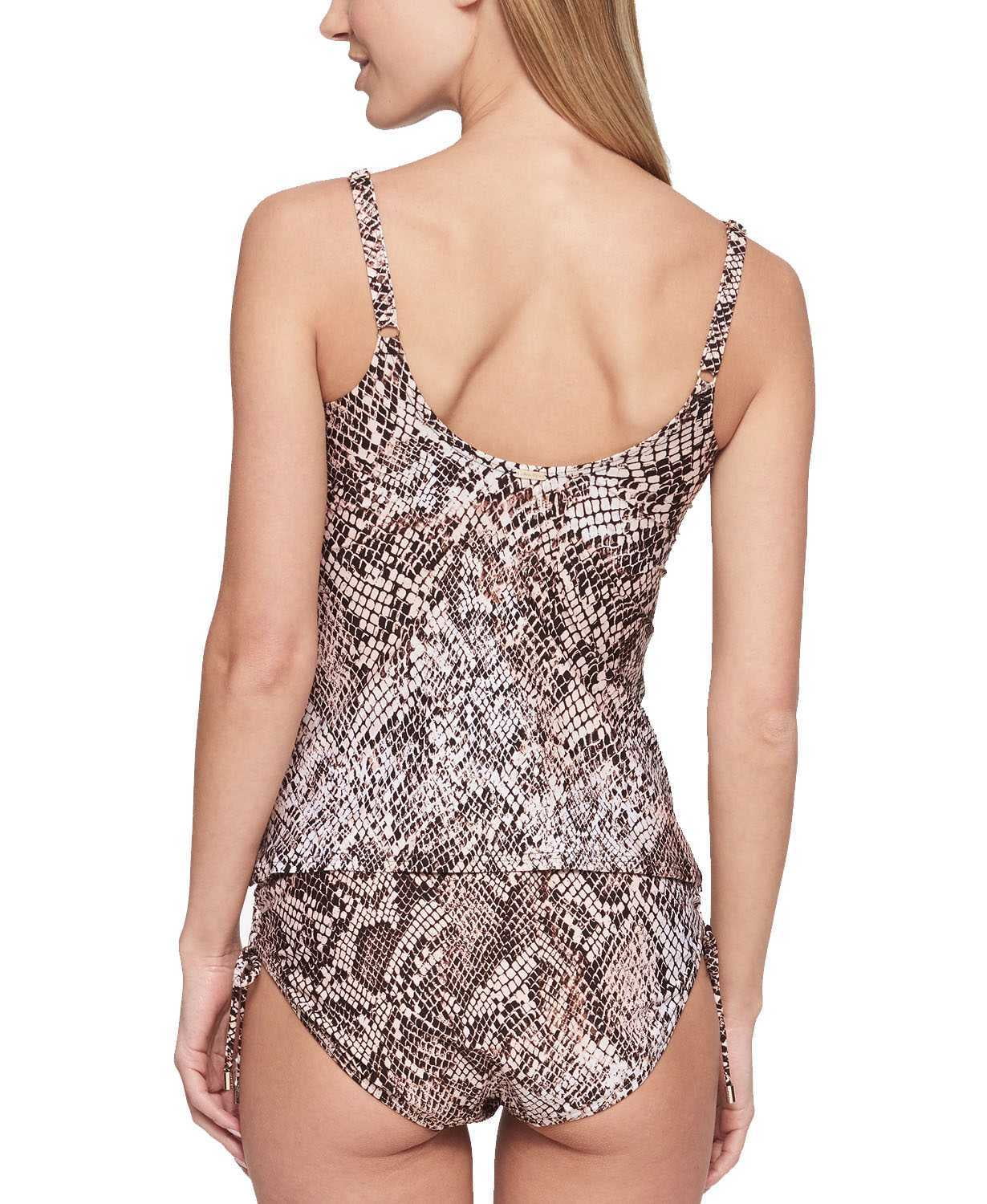 Bikini Bottom, Brand Womens Printed Famous Nectar, X-Large Side-Tie Chameleon