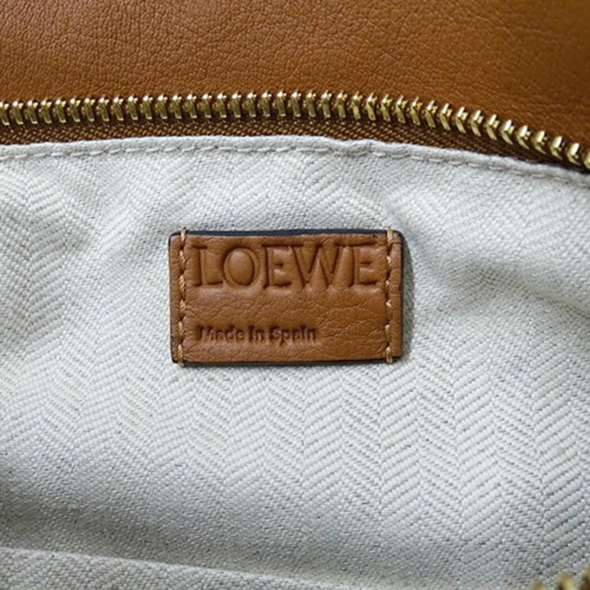 2way de Compact Women's LOEWE Shoulder (Good) Small Embroidery Mini Yellow Handbag William Collaboration Puzzle Brand Leather Brown Morgan Floral Bag Pre-Owned