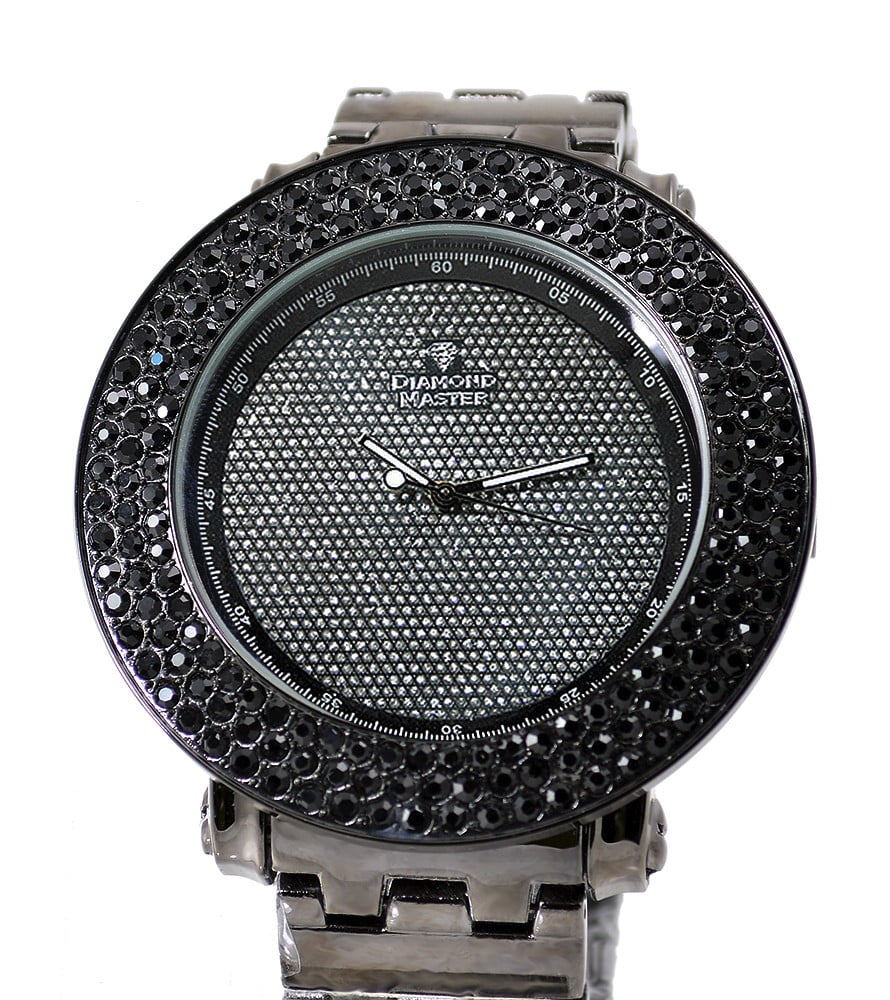 Men Black Watch Heavy Clubbing Gunmetal Big 57mm Bezel