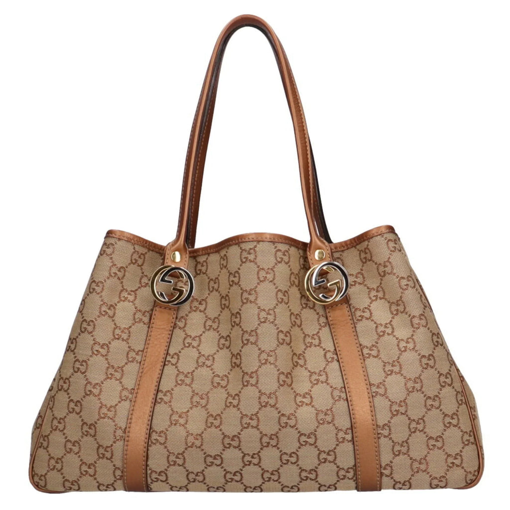 Pre-Owned (Fair) Bag Canvas GG Twins Tote Ladies Beige