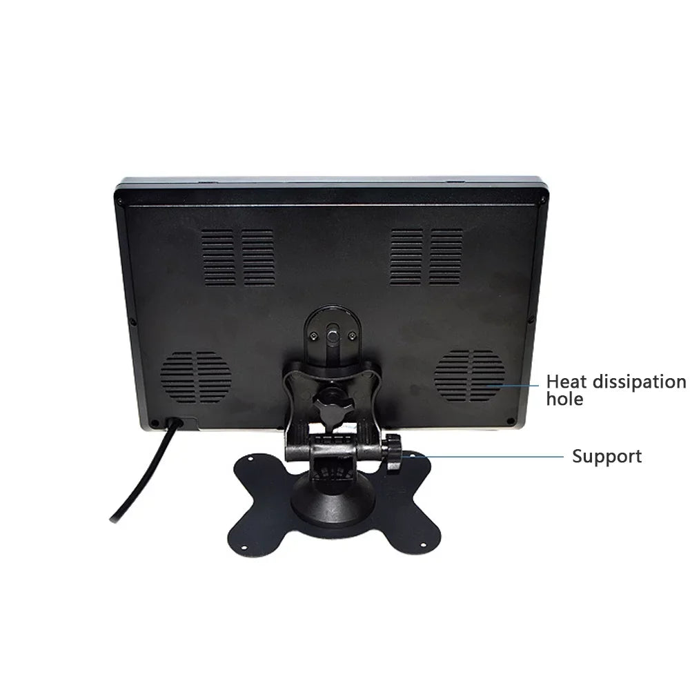 Reverse,Front-View, 9 Camera Monitor, Color Reverse and Backup Connection. for Rear Rear Camera View View Video Car HD Install Inch Display Side-View Input TFT Easy Two-Way to LCD