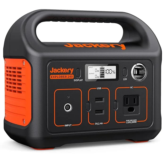 Travelling Jackery Outlet, 240Wh Generator 240, Station Outdoors For 110V/200W Lithium Wave Explorer Battery, And Emergencies Camping Sine Portable Power AC Backup Pure Solar