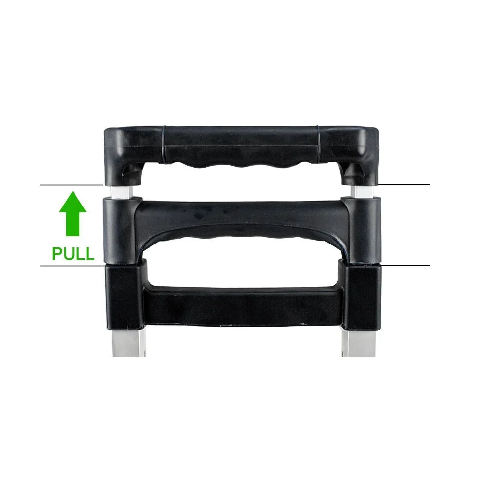Black, SEGAWE Dolly Carts. Luggage Push, Hand Folding Aluminium Trolley Compact