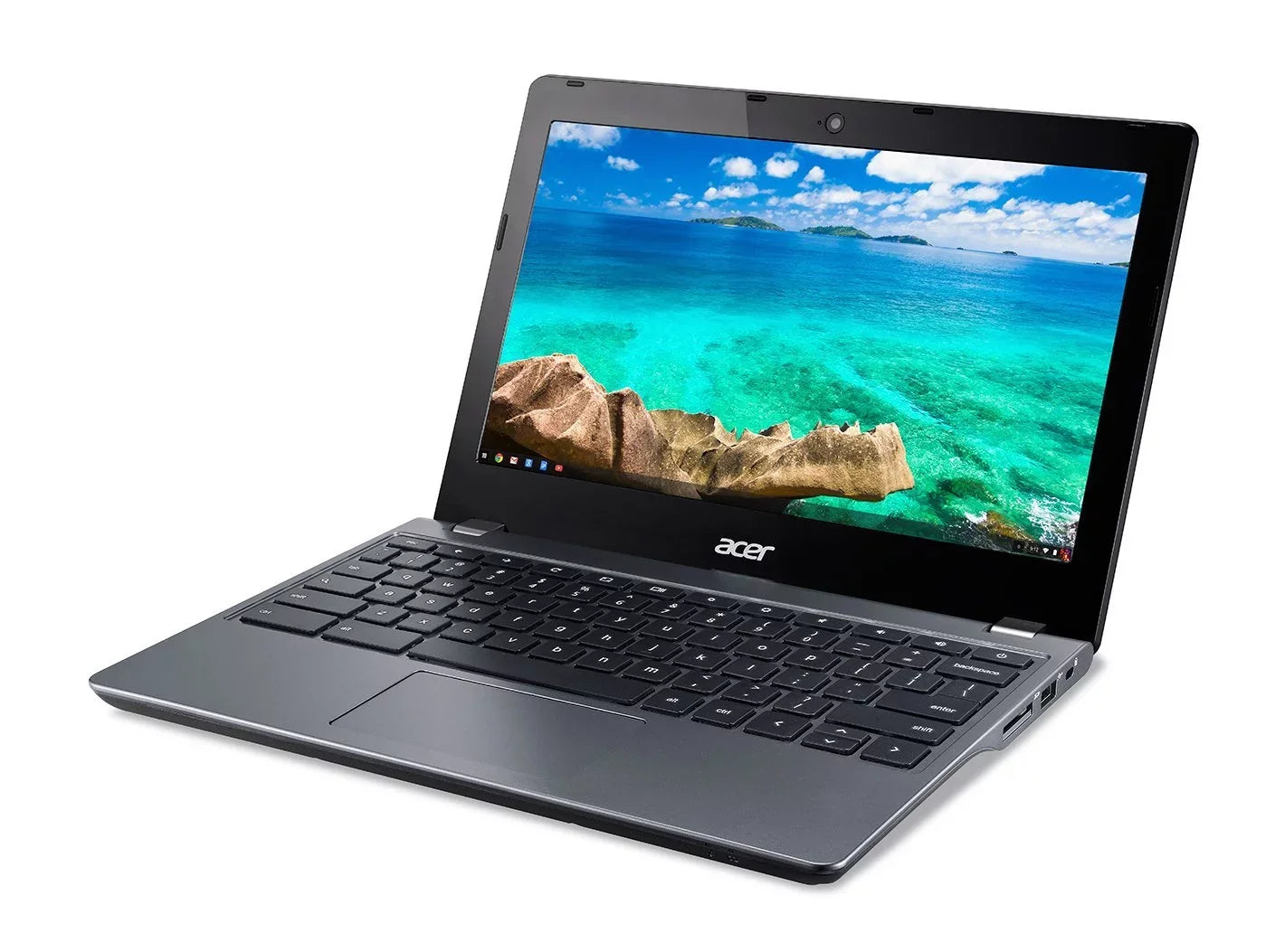 2GB C740-C3P1 Hard Chrome, Celeron, Computer, Chromebook Tablet SSD Acer RAM, (Refurbished) Drive, 16GB 11" 1.50 GHz DDR3 Restored Screen