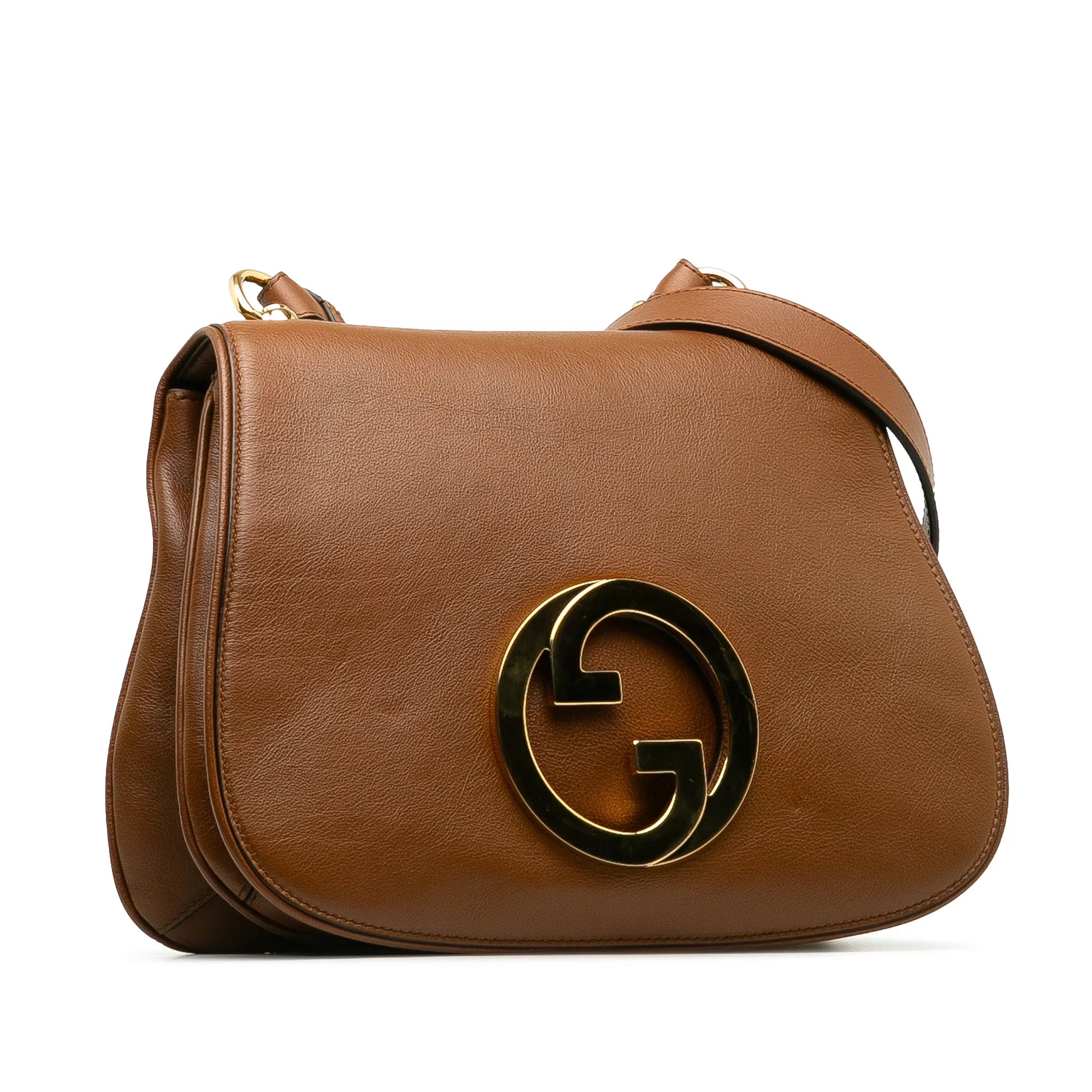 Leather Crossbody Pre-Owned Bag Authenticated Brown Blondie Medium (Good) Calf Unisex Bag