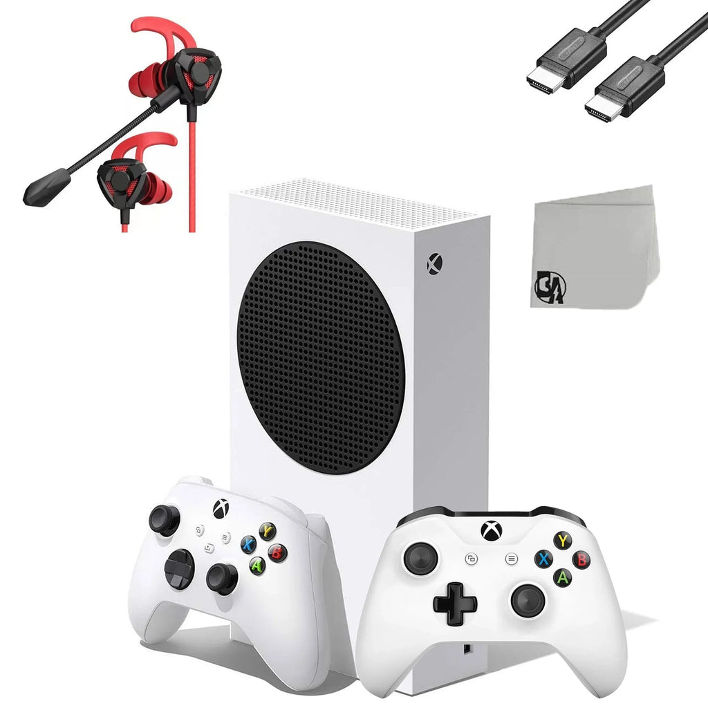 With Microphone 2 BOLT With Earbuds Gaming AXTION Used S 512GB Console Series G9 Controller Xbox white Bundle +