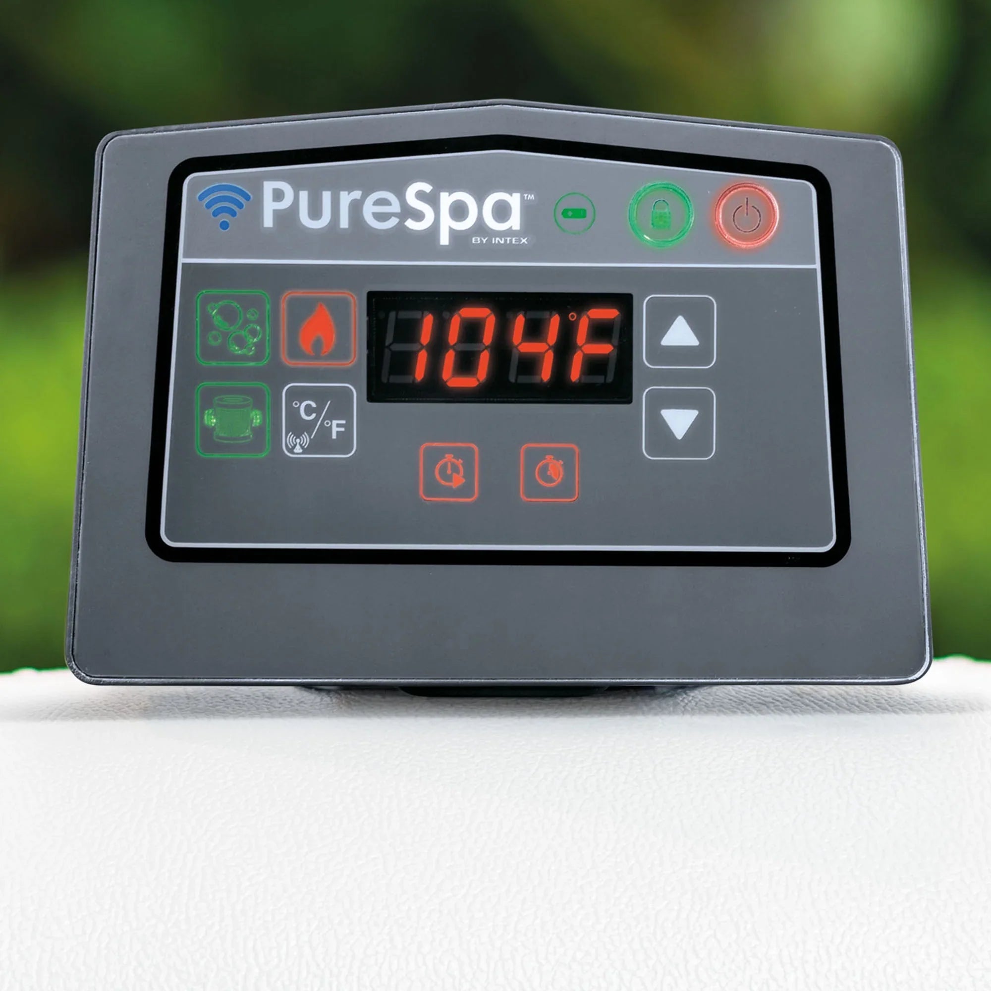 Inflatable Spa Greywood Jet Tub w/ Bubble Hot Intex Accessory Tray PureSpa