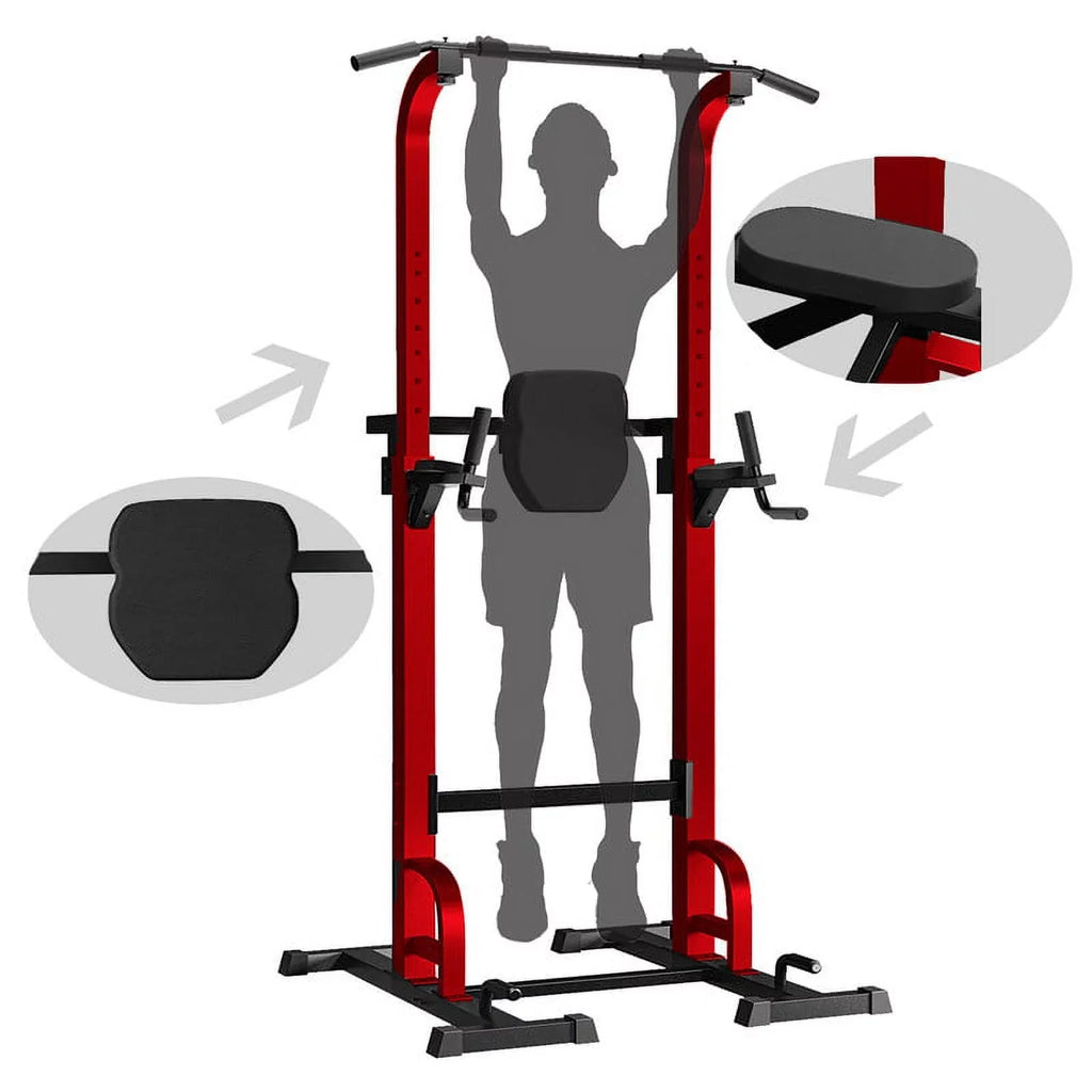 Station Bar Gym Training Workout Pull for Stand Strength Up Equipment，Red