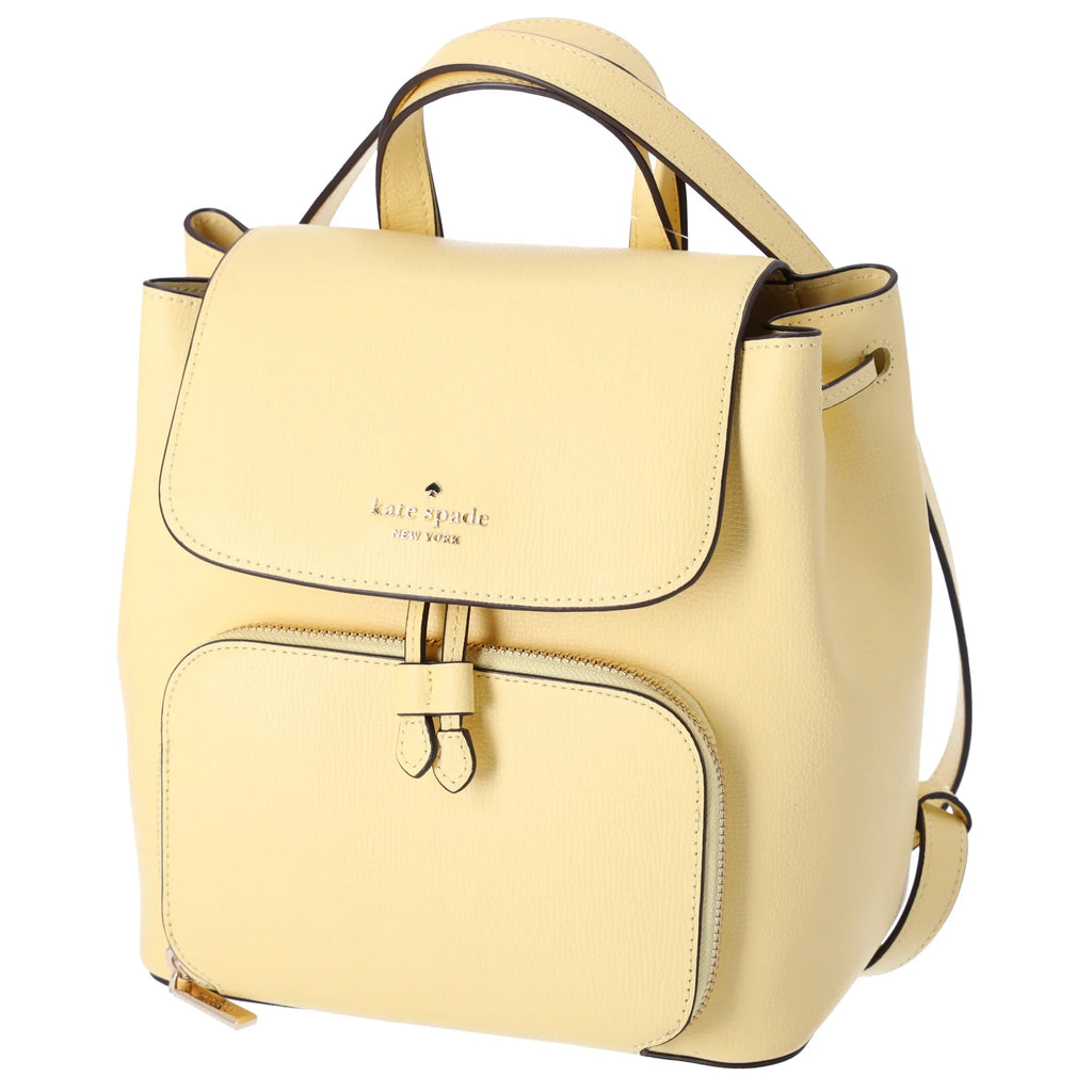 Kate Backpack Refined Leather Spade Yellow Flap Butter Grain Medium Kristi