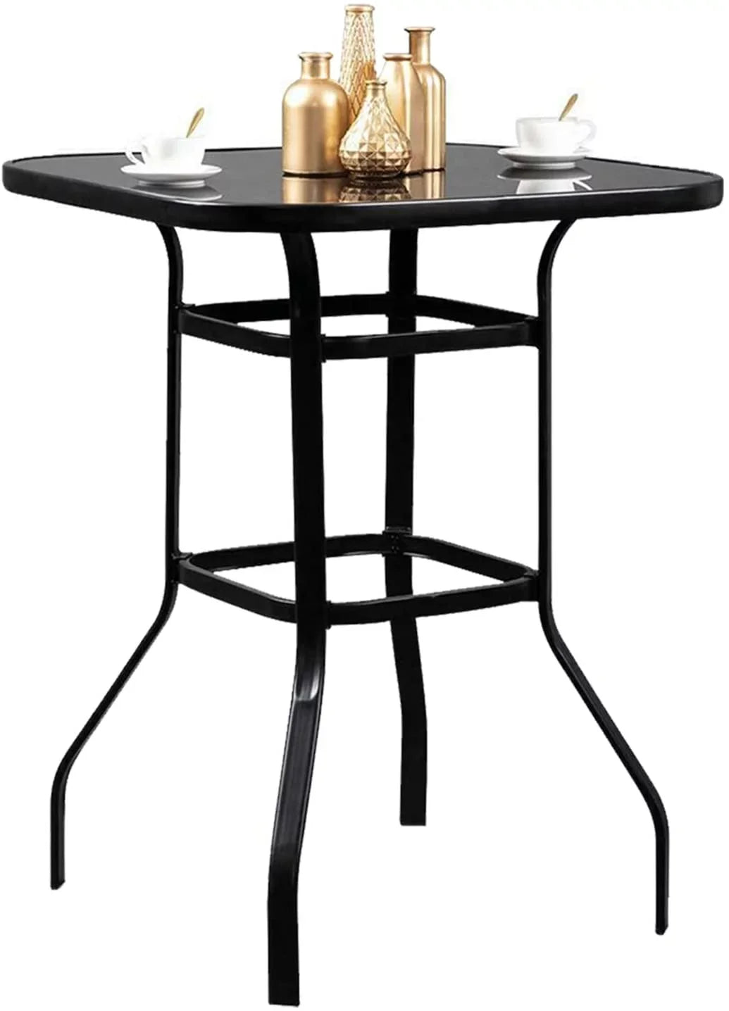Finish Metal Solid Aesthetically Table Multi Glass Purpose Designed With Bar Marlowe