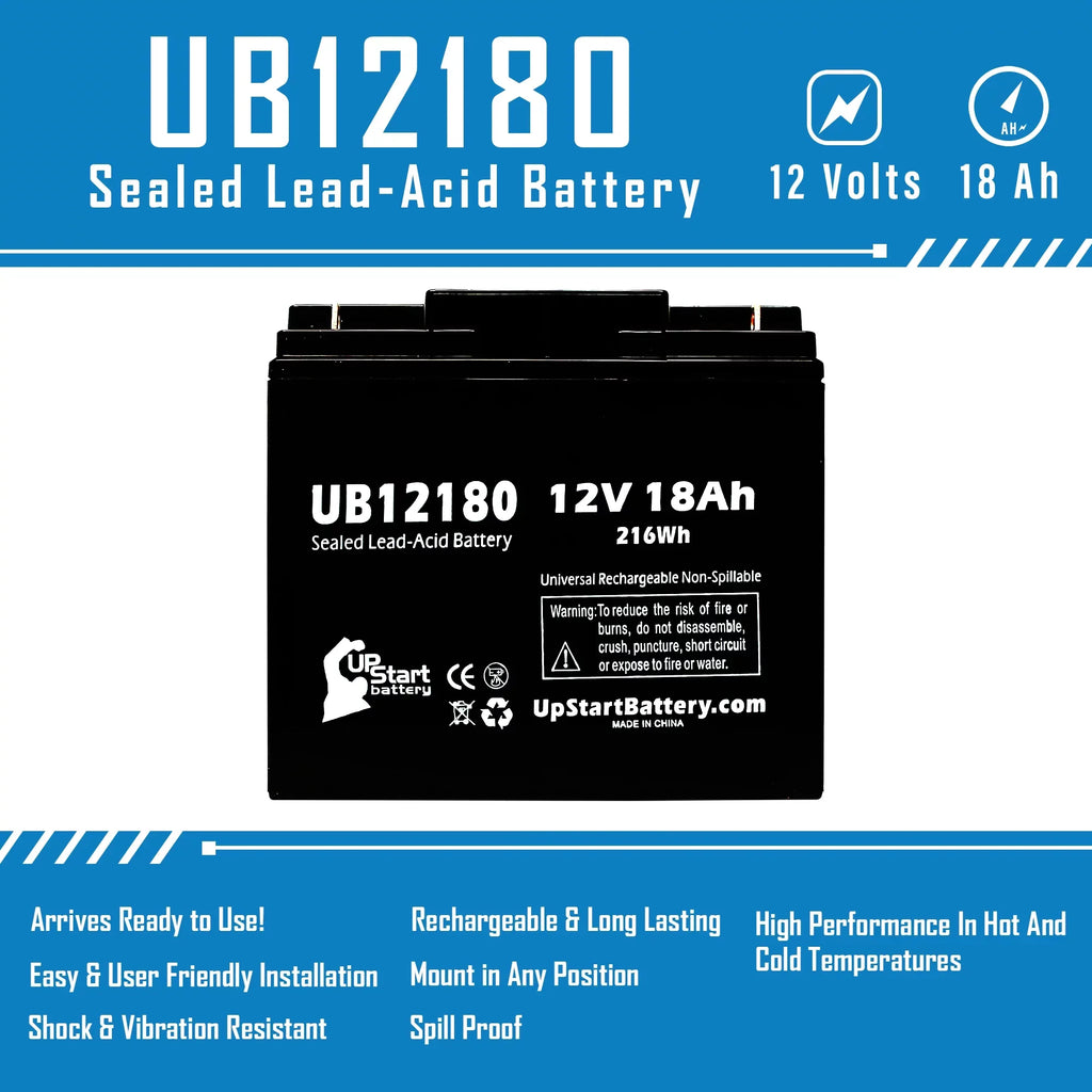 Acid SLA) (12V, Terminal, Sealed UB12180 18Ah, Lead AGM, Compatible 5x Pack CF12V18 T4 PICHER EAGLE - Battery BATTERIES 18000mAh, Battery - Replacement Universal