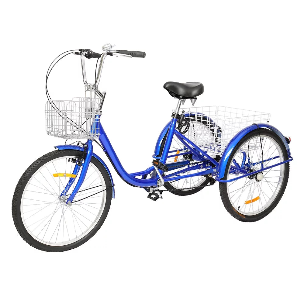 26-Inch Women's SalonMore Men's Bike, Wheel Blue Tricycle Adult