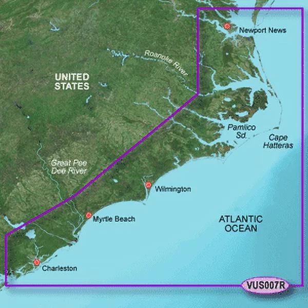 VUS007R HD BlueChart® microSD™/SD™ - Norfolk Vision® - Charleston Garmin - - g3