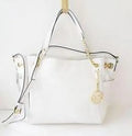 Large Tote Chain Kors Set Michael Optic Jet Leather Bag Pocket White