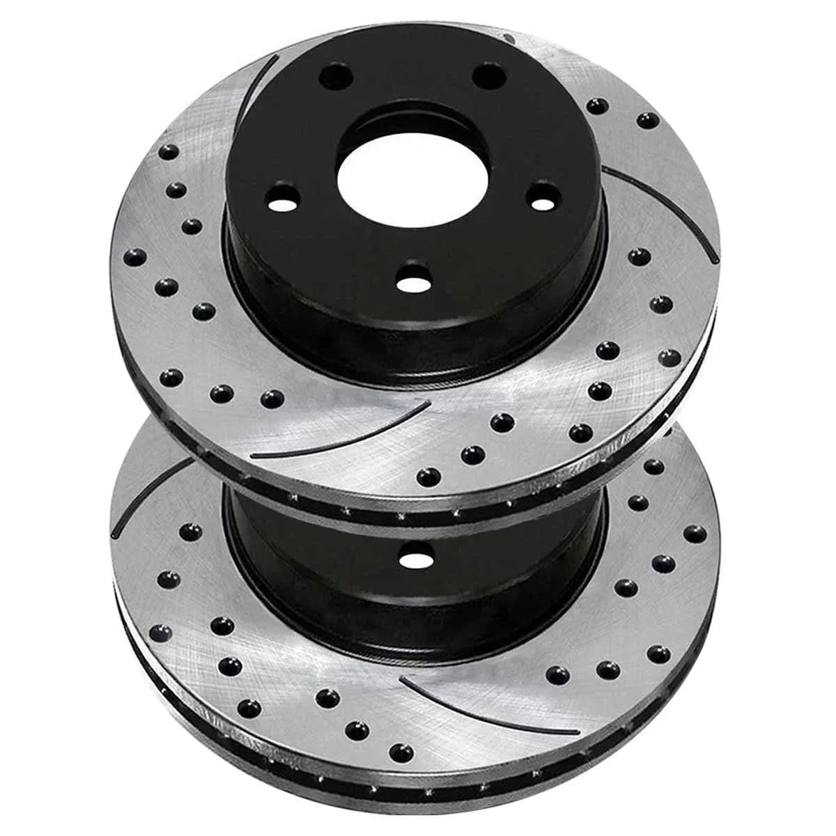 Slotted Caliber 2.0L Replacement Passenger Drilled 1.8L Driver Lancer Brake 2.4L and of Rotors FWD AutoShack 2008-2017 PR63039LR 2012 Pair Dodge Side 2007-2010 AWD for 2011 2 Black Front Mitsubishi
