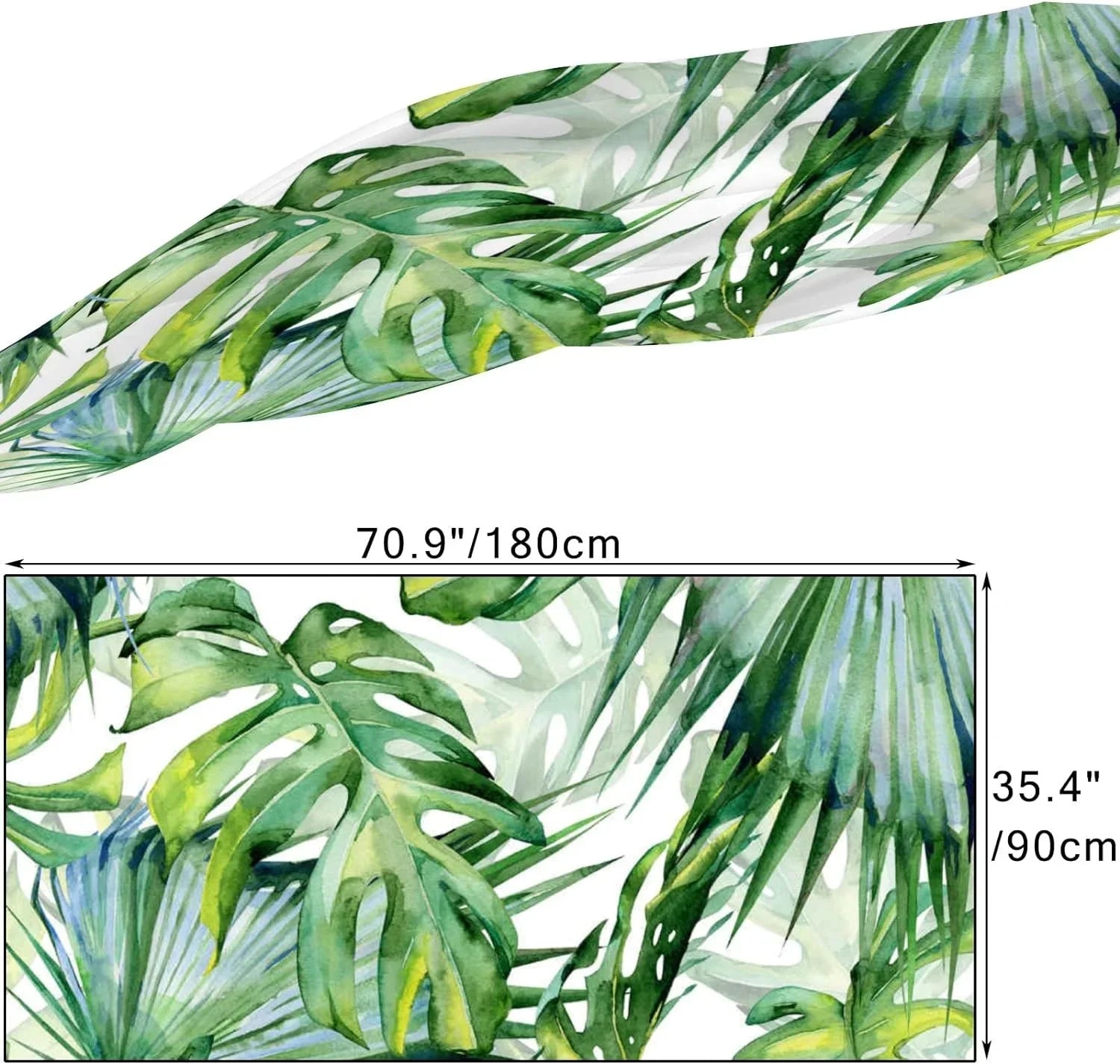 Leaves Women Scarf Wrap Scarves Shawl Lightweight Watercolor Silk Neck Green for Girls Long Hyjoy