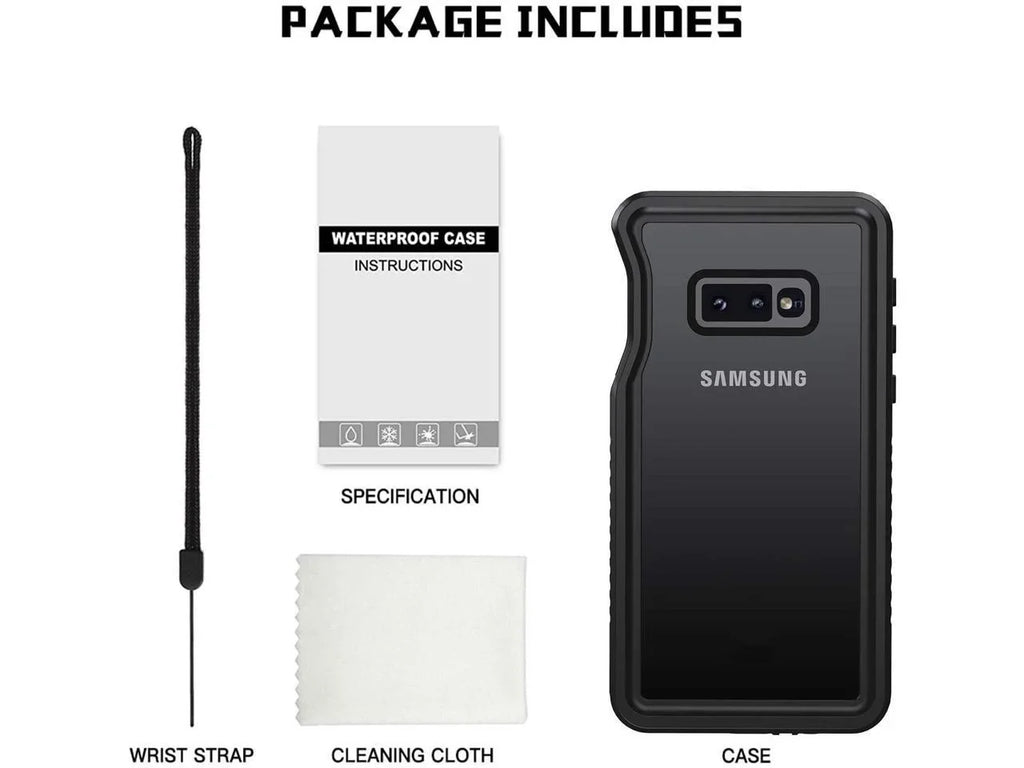 Underwater with for Galaxy S10e Protector, Sealed Protective Waterproof Shockproof Body Clear Screen Full IP68 Case, Case S10e Built-in Cover Dustproof