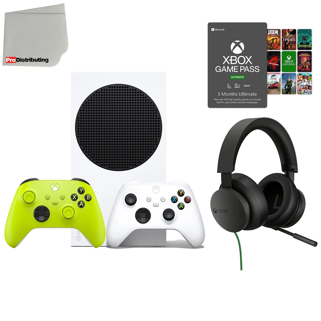 S - Controller 3-Month Cloth Ultimate Cleaning Microfiber Headset, and with Wireless Console Electric Xbox Volt Series Xbox Extra Gaming 512GB All-Digital Stereo Game Video - Gamepass