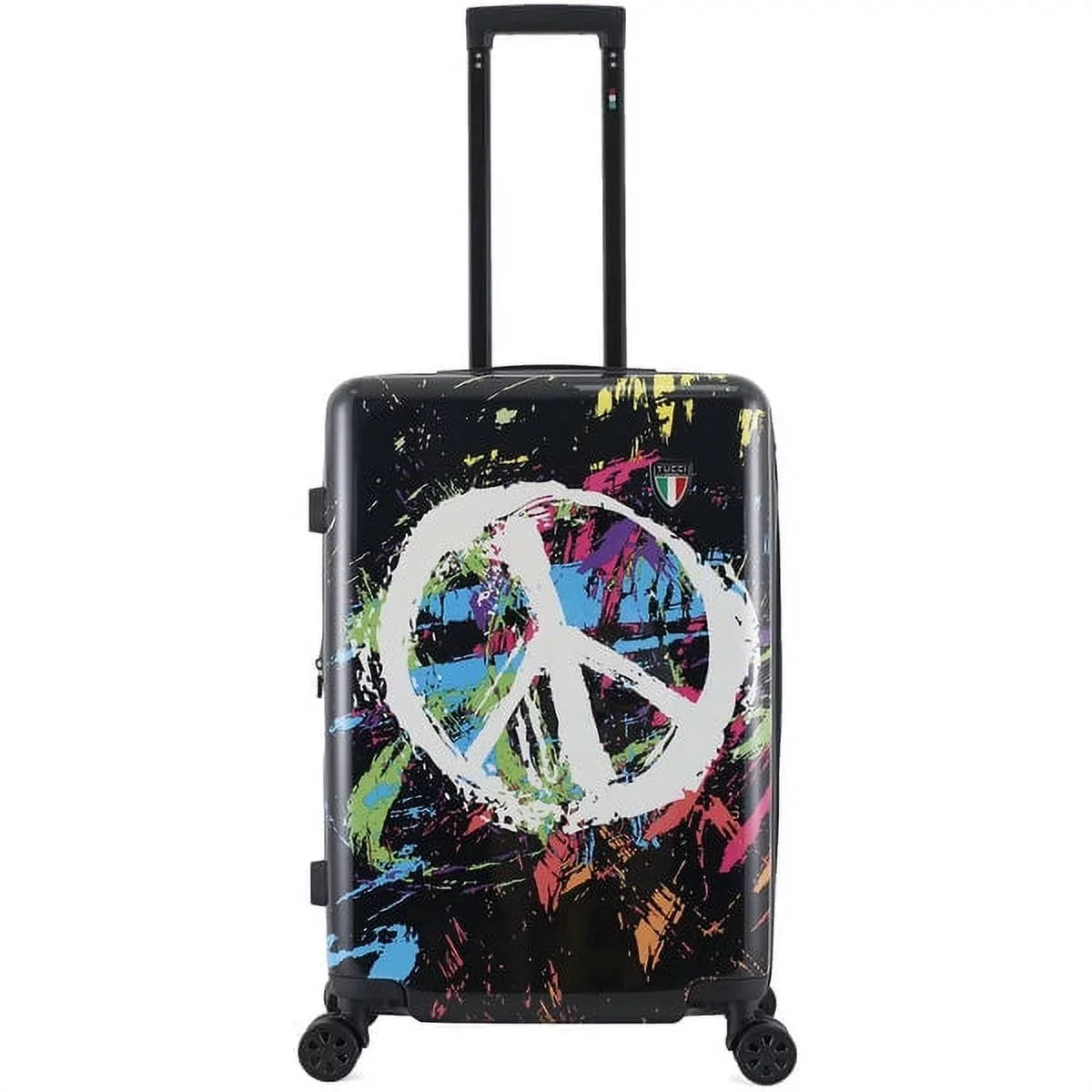 24" Art Suitcase Spray Luggage TUCCI Italy The In World Peace