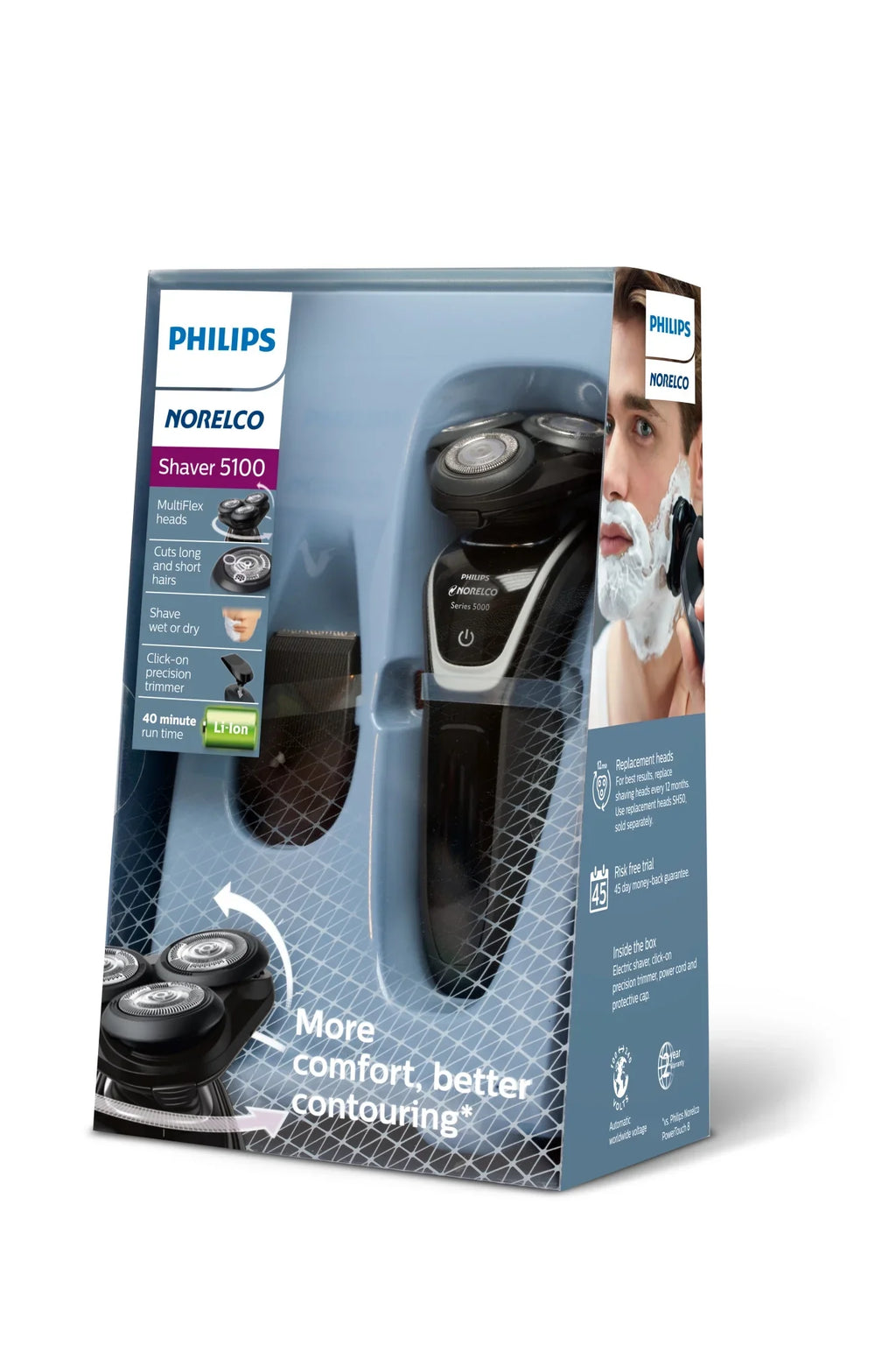 Electric 5100 Shaver Wet/Dry Philips S5210/81 Norelco Rechargeable