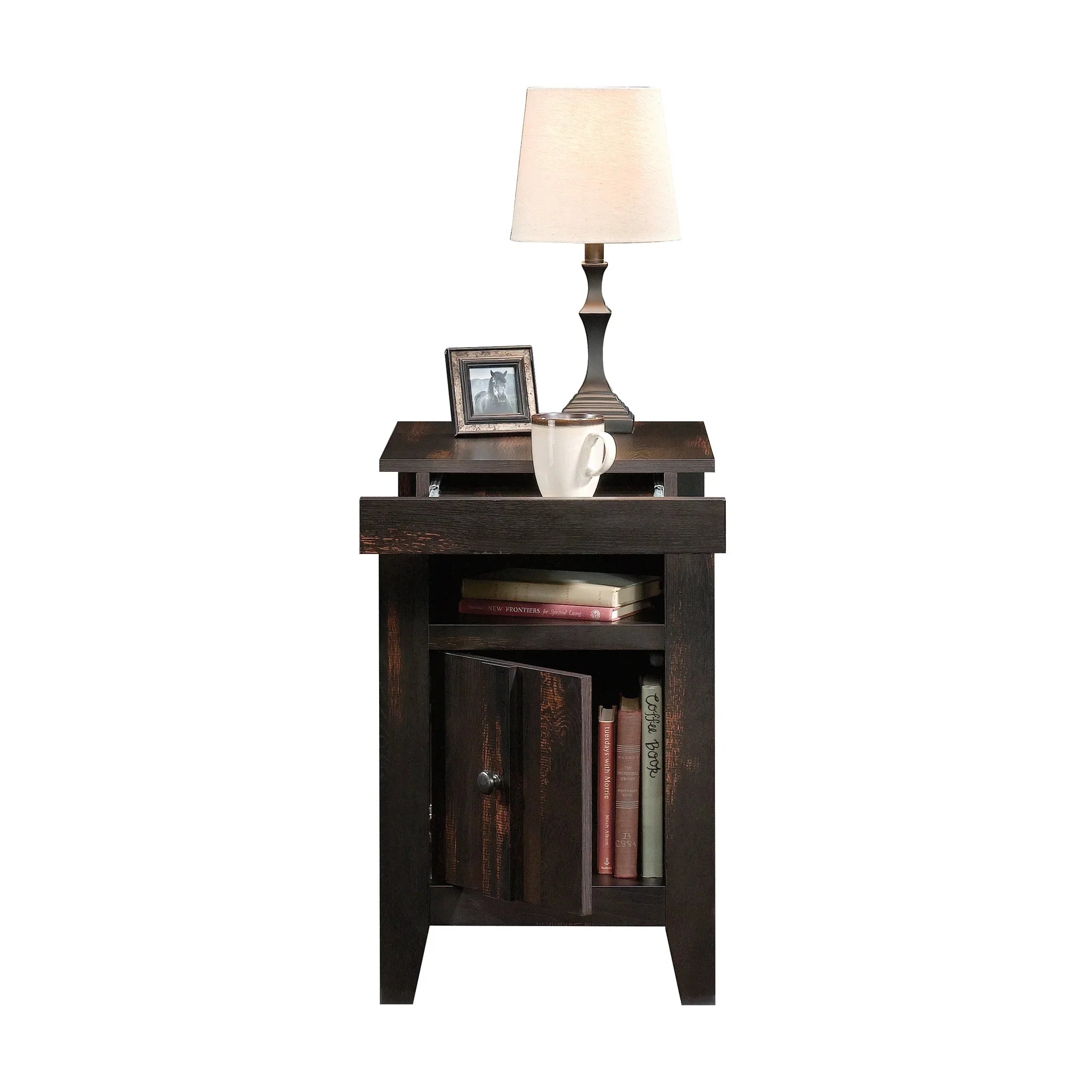 End Char Sauder Dakota Finish Table, Pass Pine