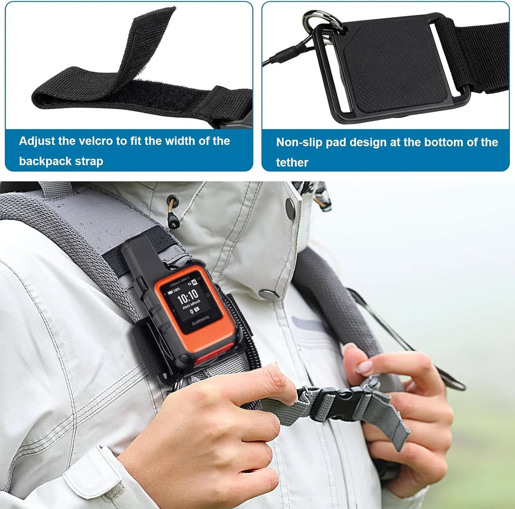 inReach Mini Mini & for Backpack for 2, Tether Backpack Holder Garmin Handheld Tether GPS Mount Garmin