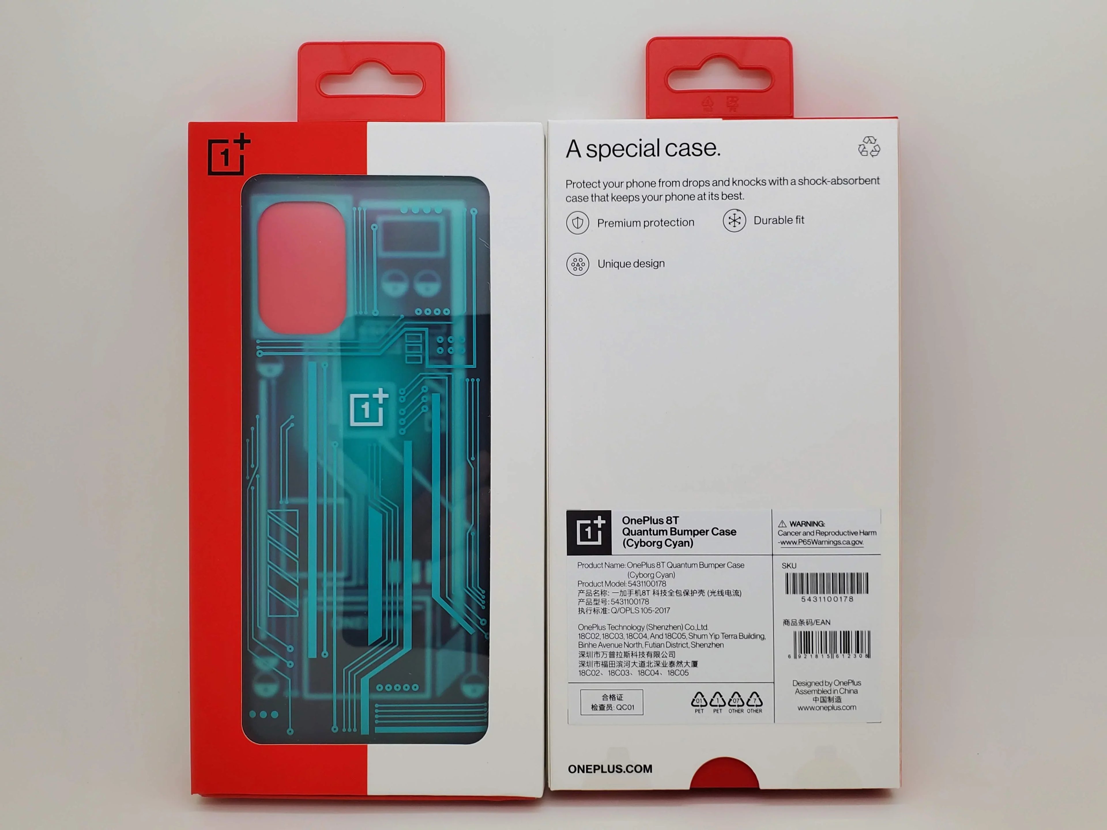 Original Cyborg Quantum Cyan Bumper 8T Case OnePlus