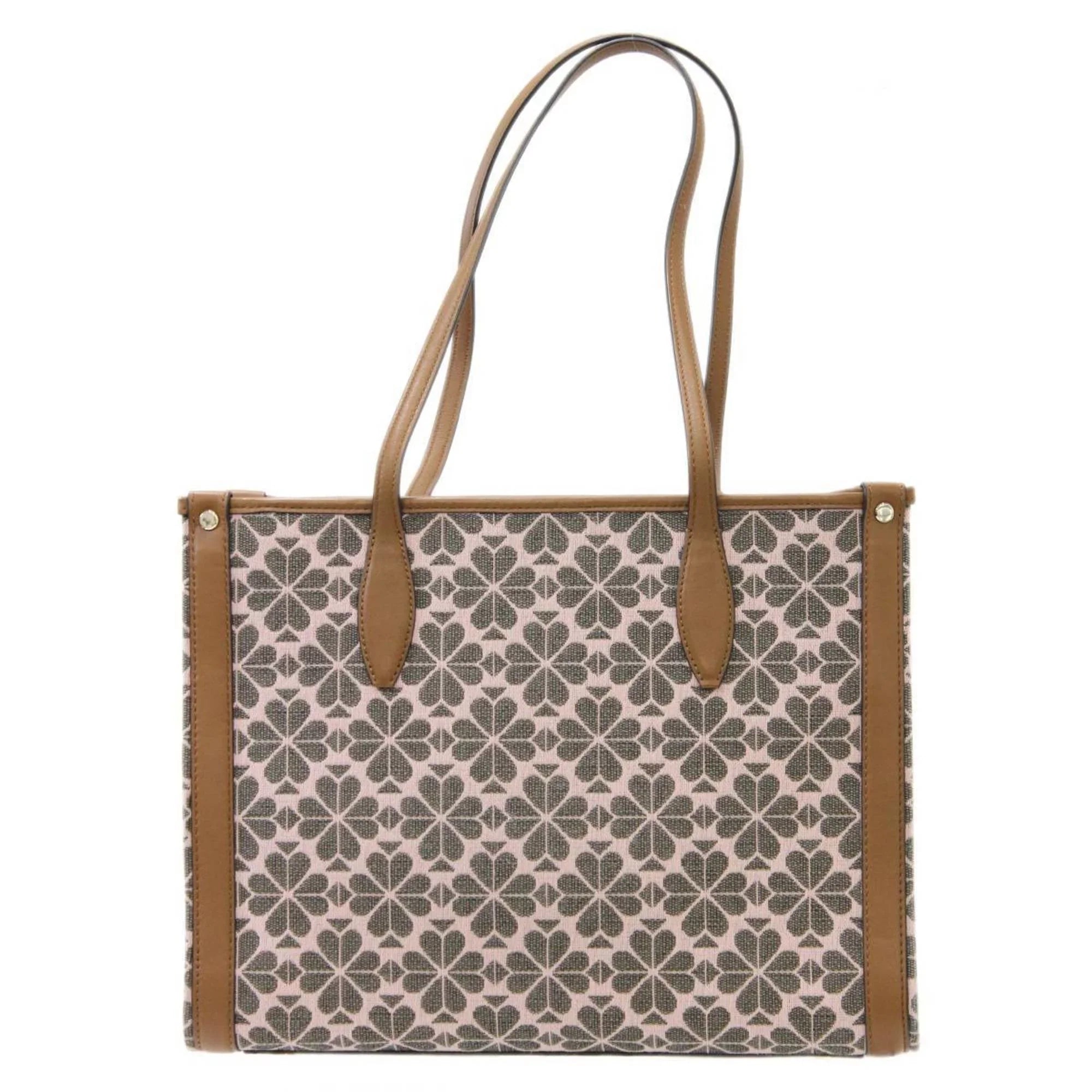 (Good) brown jacquard spade x flower Spade shoulder women's Pre-Owned collection KS pink bag Kate leather tote