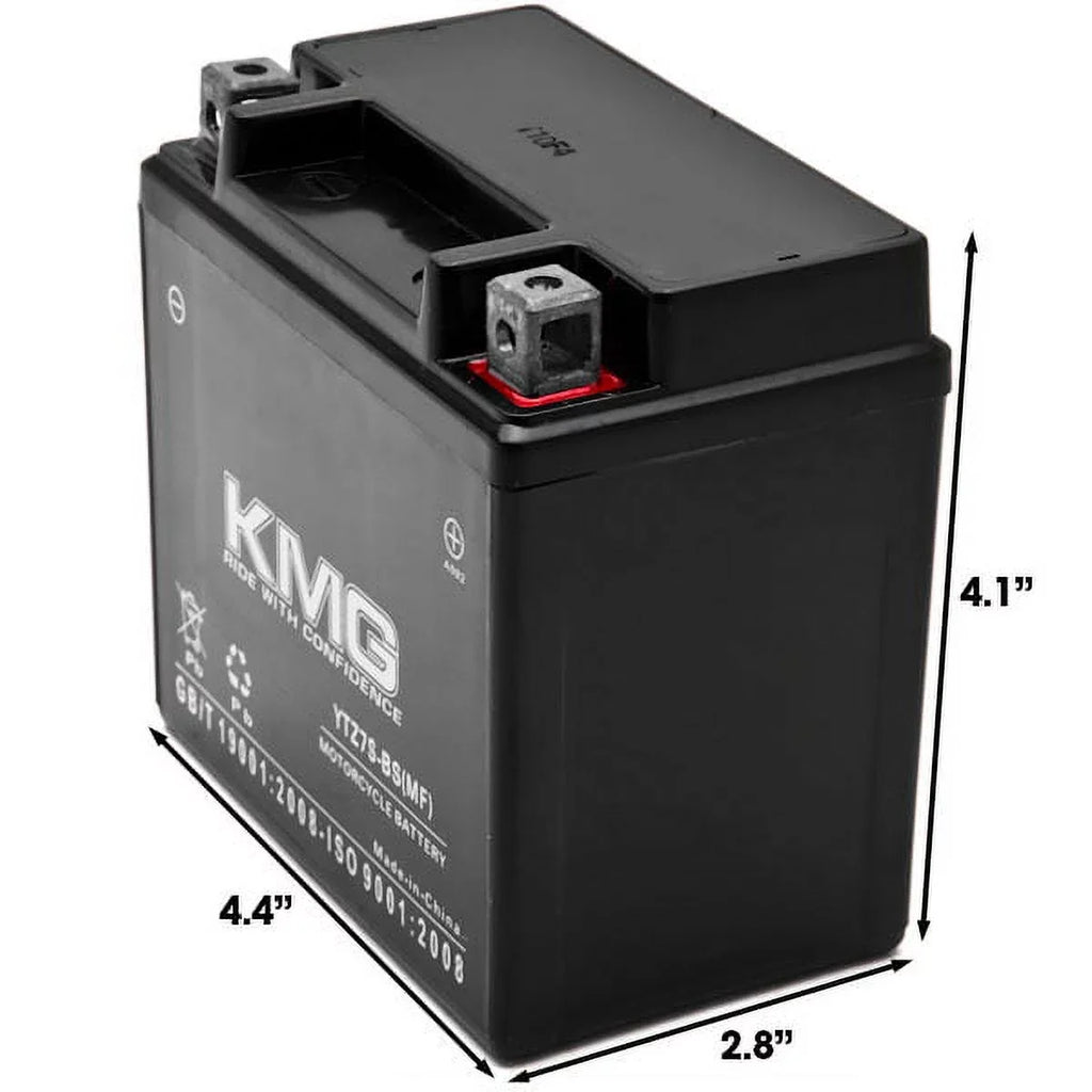 KMG 12V with OEM 0-2008 Gas Compatible Sealed Maintenance Snowmobile Powersport Battery High Replacement Battery Gas SMF Scooter Motorcycle FSR450 Watercraft Free ATV 450 YTZ7S Performance