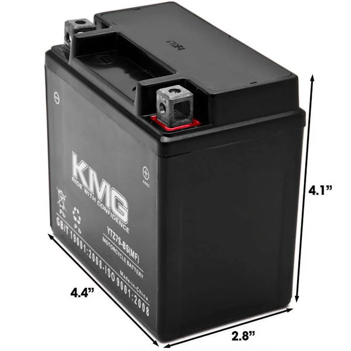 KMG 12V with OEM 0-2008 Gas Compatible Sealed Maintenance Snowmobile Powersport Battery High Replacement Battery Gas SMF Scooter Motorcycle FSR450 Watercraft Free ATV 450 YTZ7S Performance